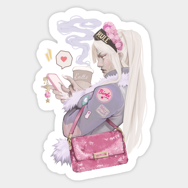 Bimbo Vintage Style Blonde Valley Girl Poster Valley Girl Sticker